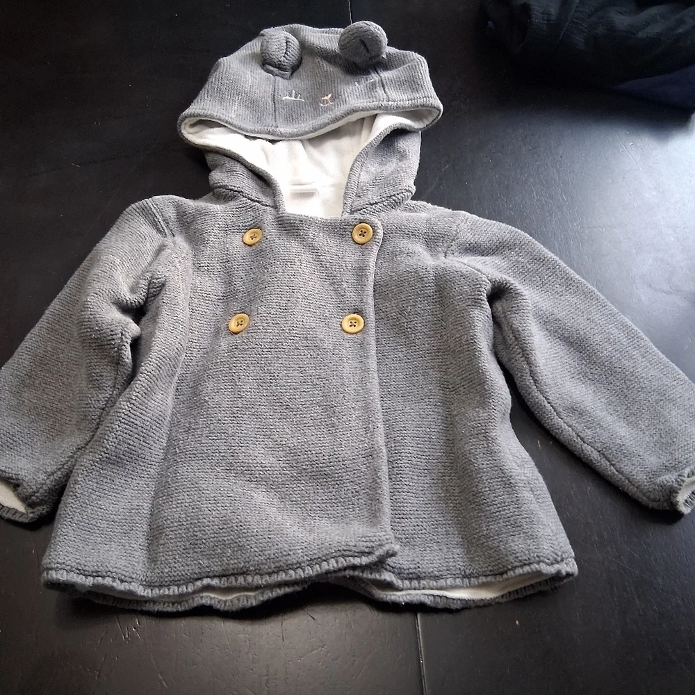 Childs Grey Soft Knit Cardigan    Size 1 1/2-2yr